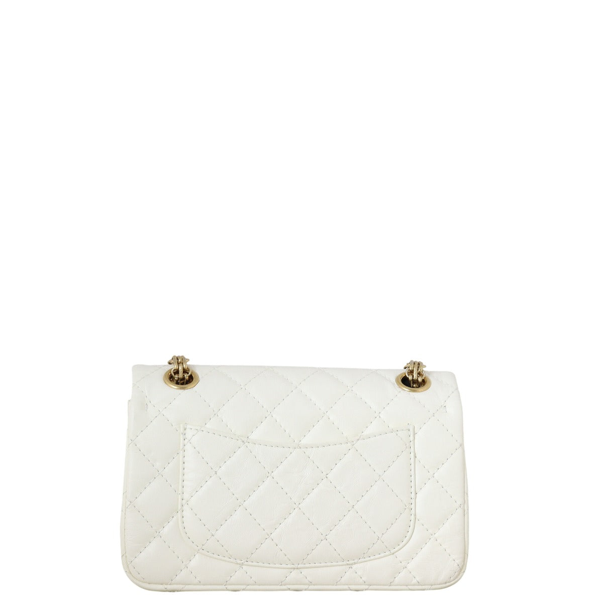 Chanel 2.55 Reissue 224 Single Bag Quilted White Crossbody Bag