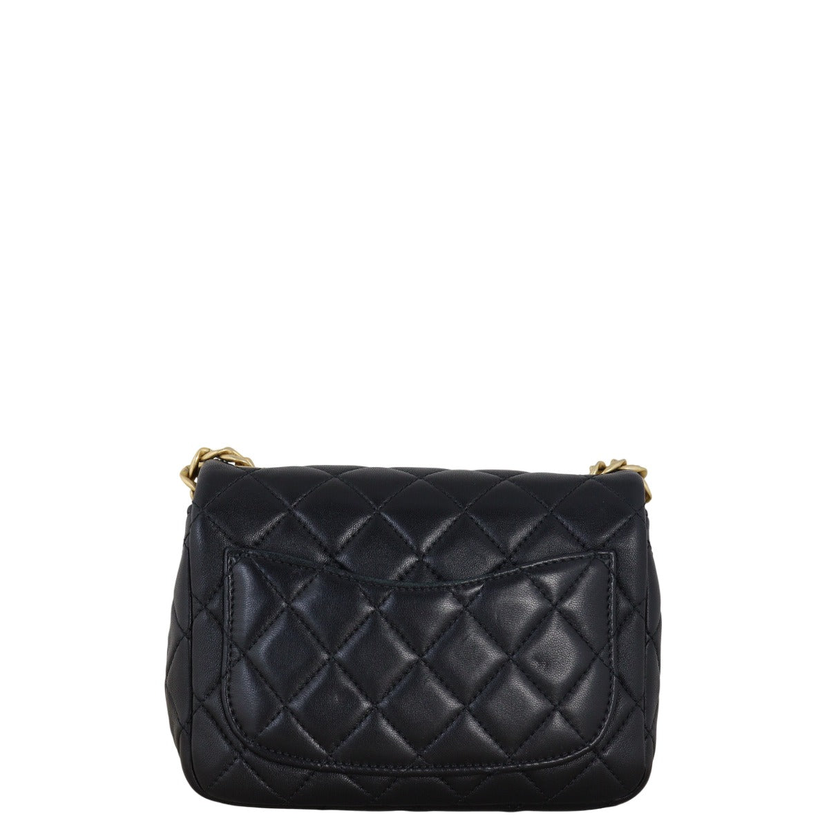Chanel Pearl Samba Square Flap Bag Quilted Black Crossbody Bag