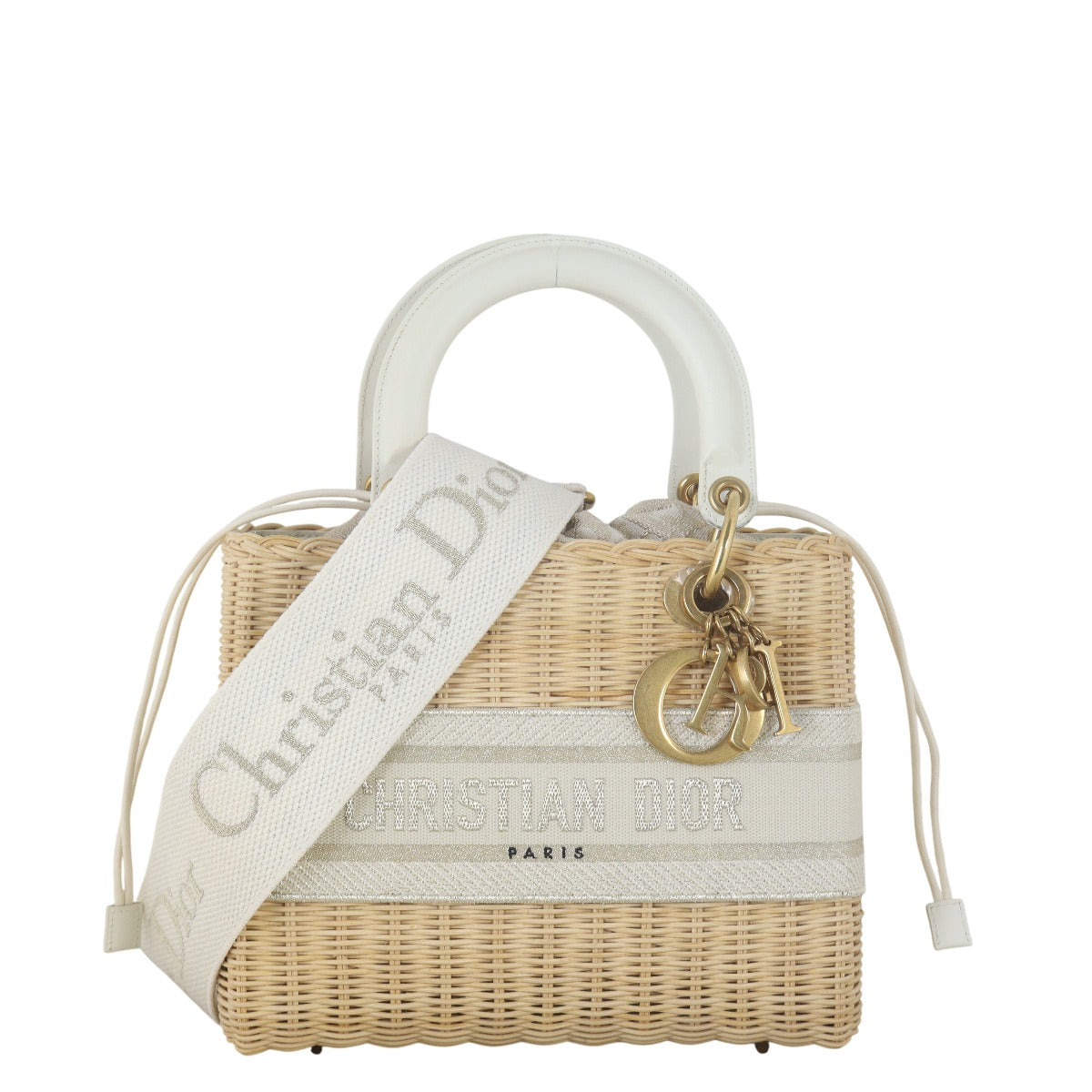 Dior Crossbody Bag Lady Rattan Oblique Medium Shoulder Bag