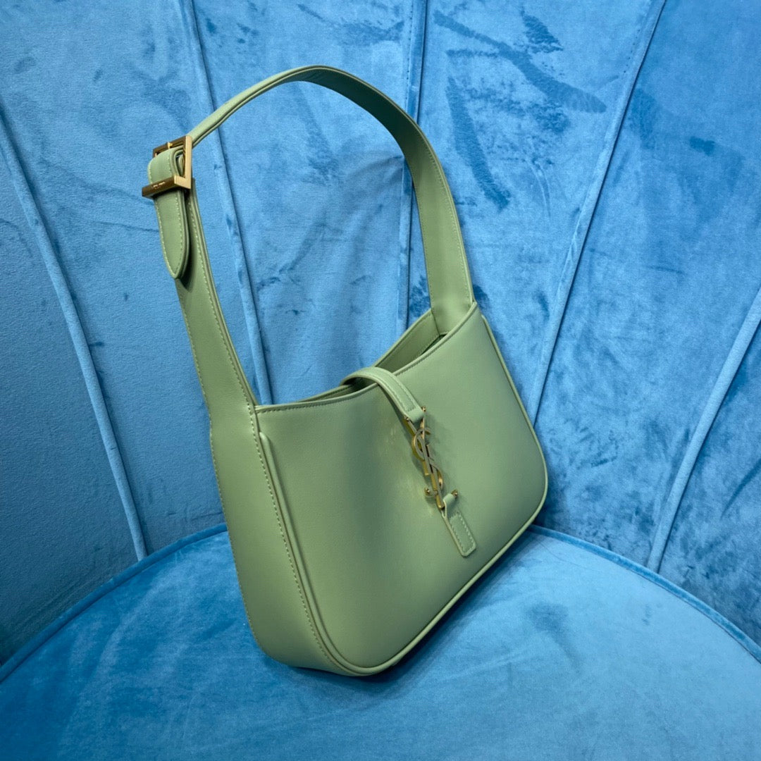 YSL Saint Laurent Le 5 Ã 7 Smooth Green Shoulder Bag 9In23Cm Ysl