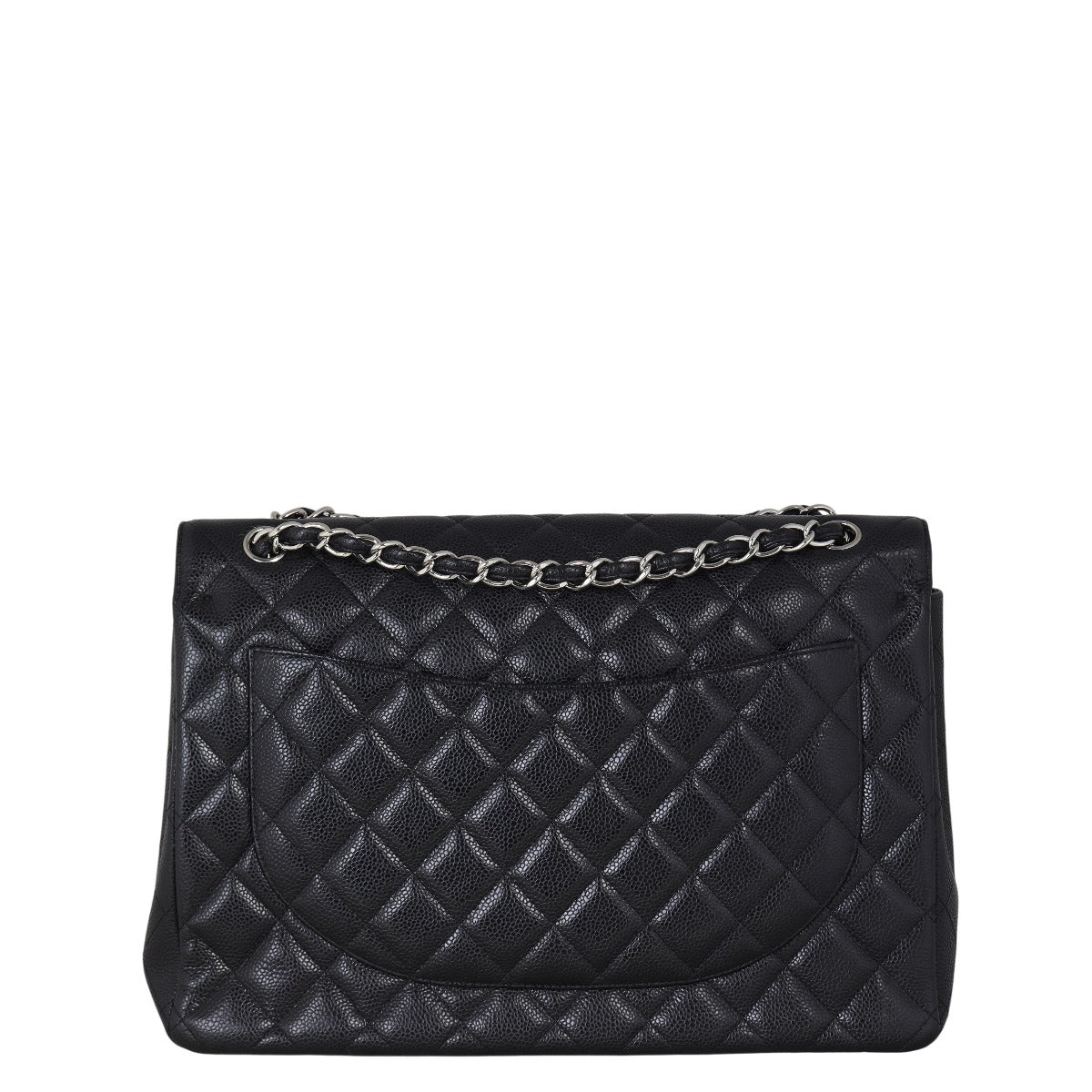Chanel Classic Double Maxi Handbag Quilted Black Crossbody Bag