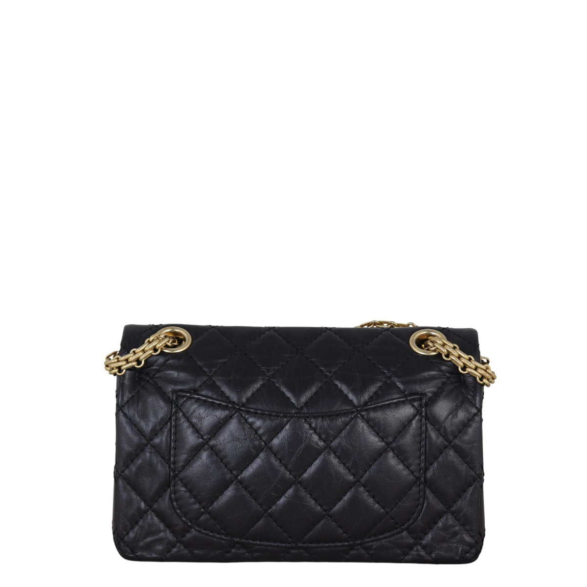 Chanel 2.55 Reissue 224 Single Bag Lucky Charms Quilted Black Shoulder Bag