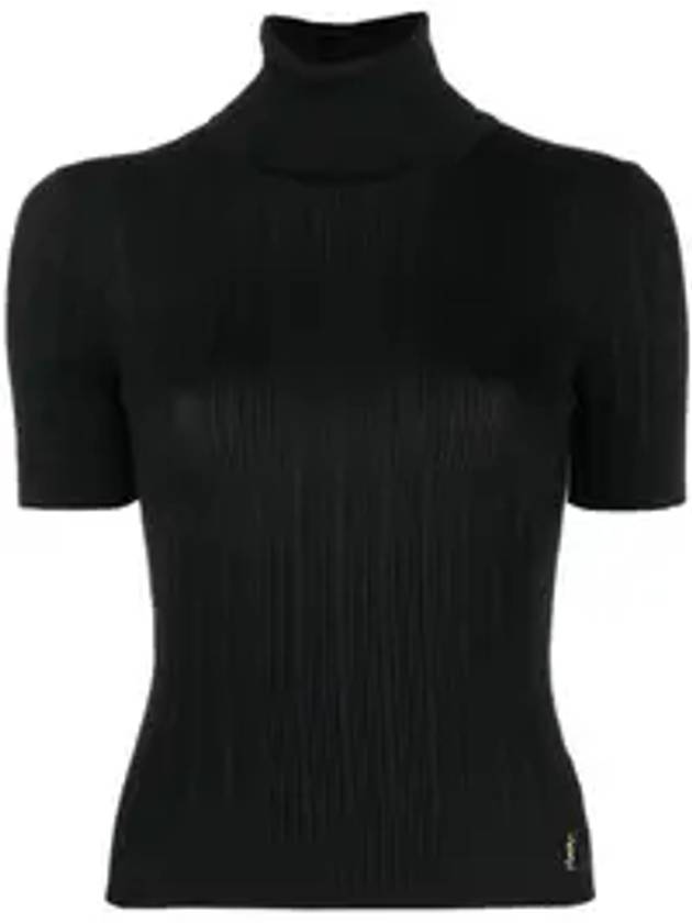 YSL Saint Laurent Saint Laurent Trending Rib Silk Short Sleeve Monogram Black Travel Bag