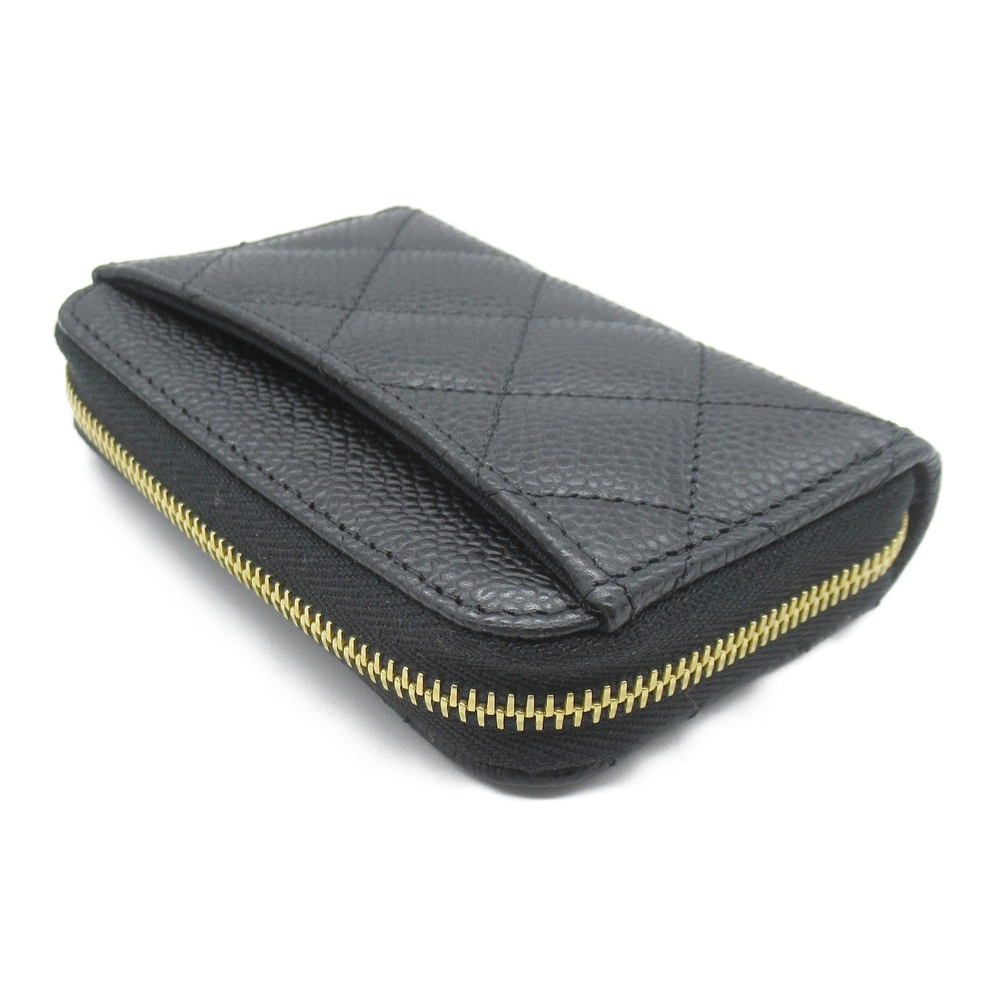 Chanel Coincase Coincase Wallet Caviar S Black AP0216