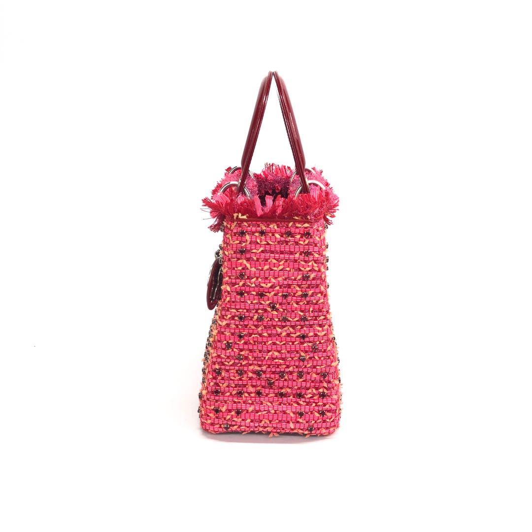 Dior Lady Tweed Handbag Travel Bag