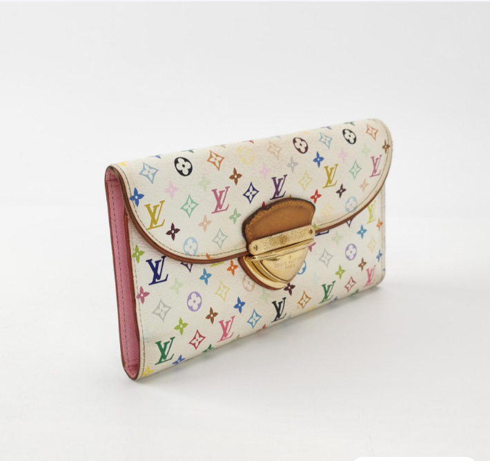Louis Vuitton (LV) Beverly multicolor wallet white