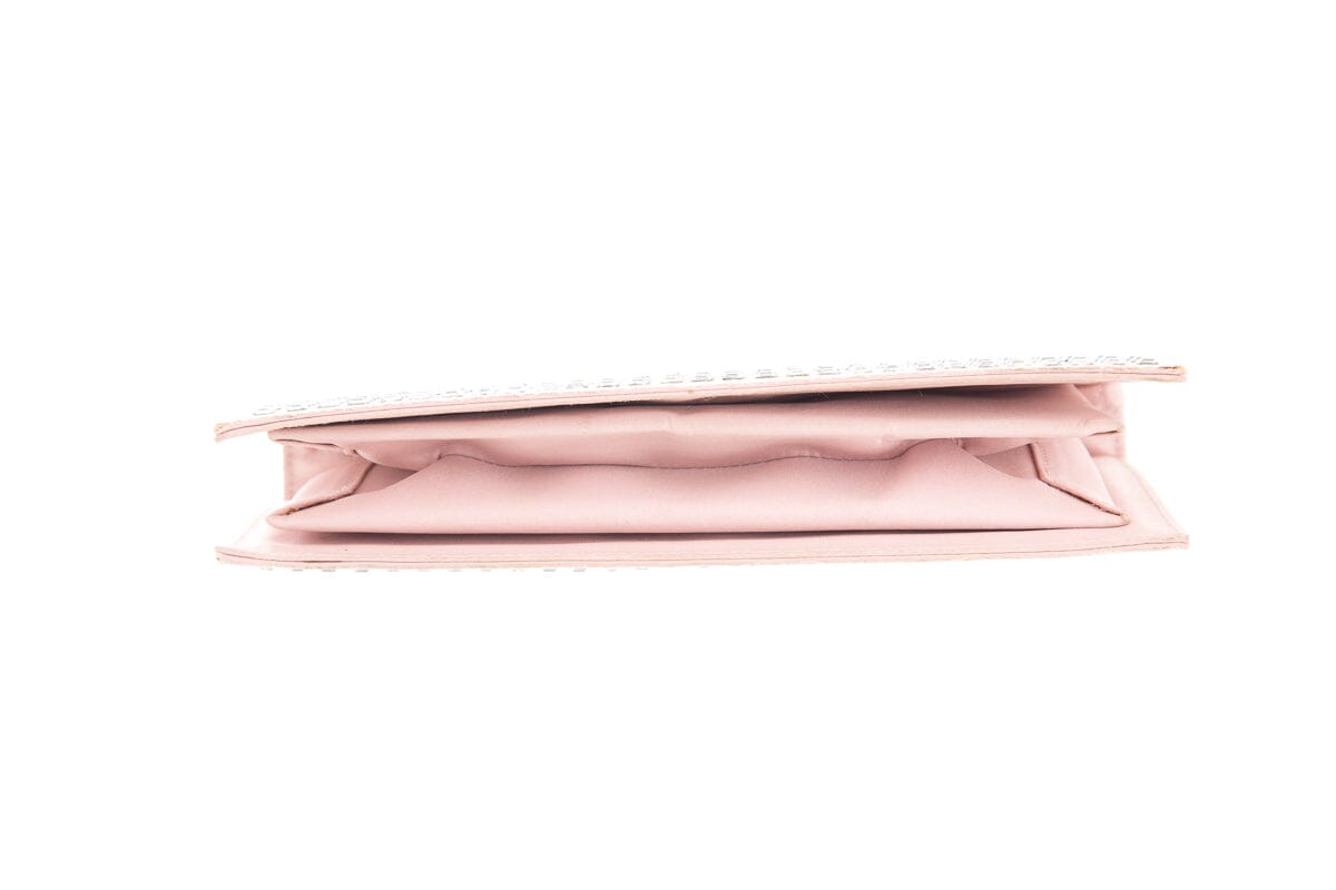 Gucci Pink Satin and Rhinestone Clutch