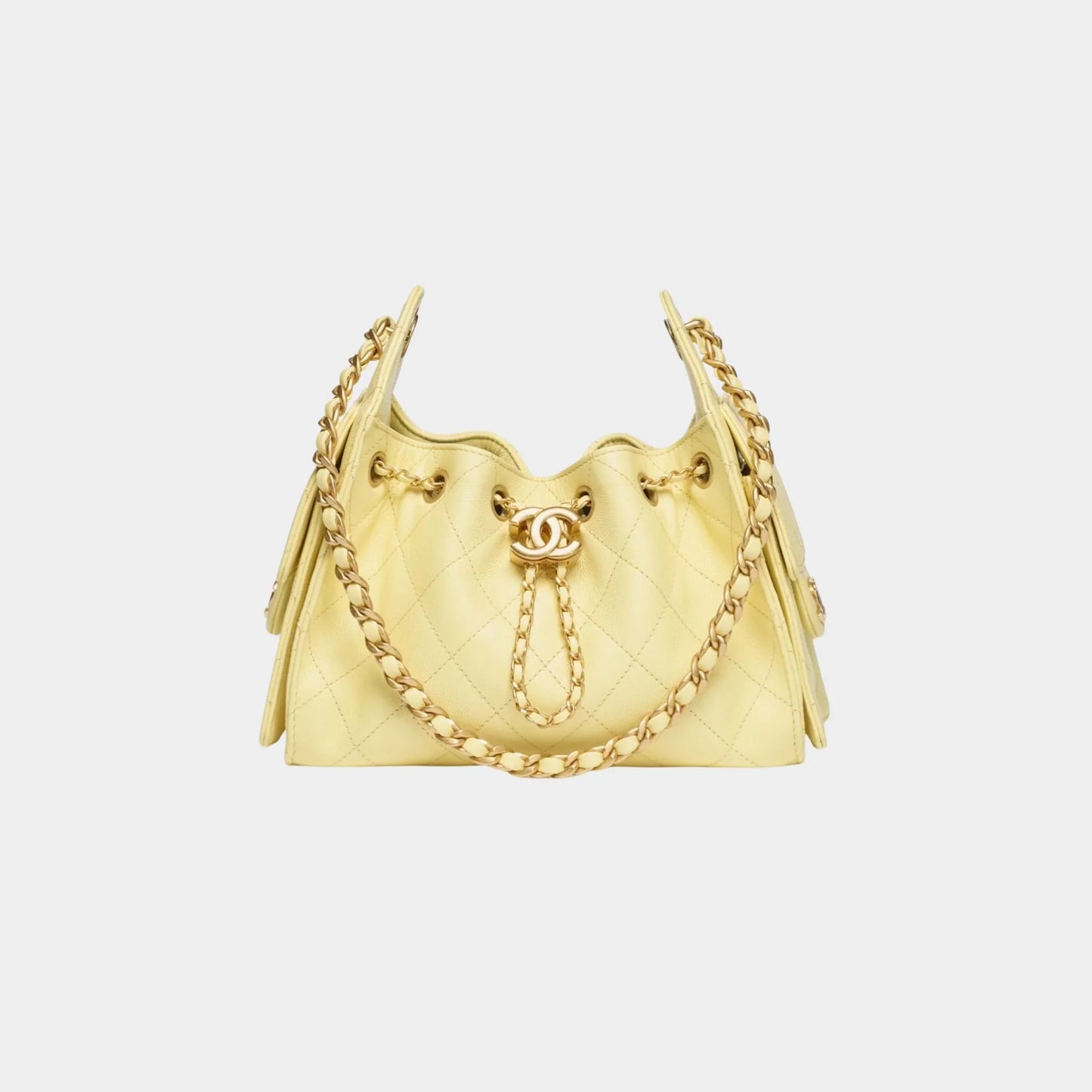 Chanel 25 Mini Handbag Grained Calfskin & Gold Tone Metal