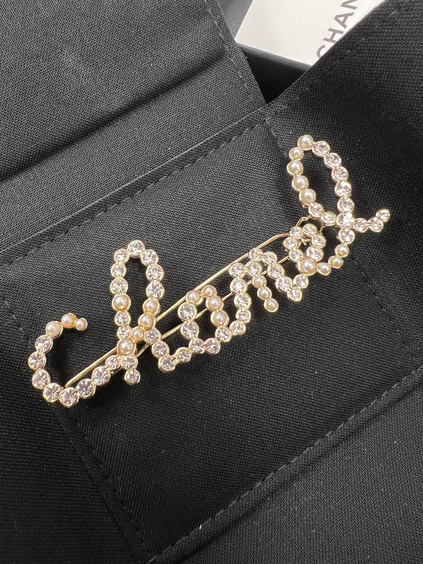 Chanel Large Crystal Hairclip GHW SYC1190