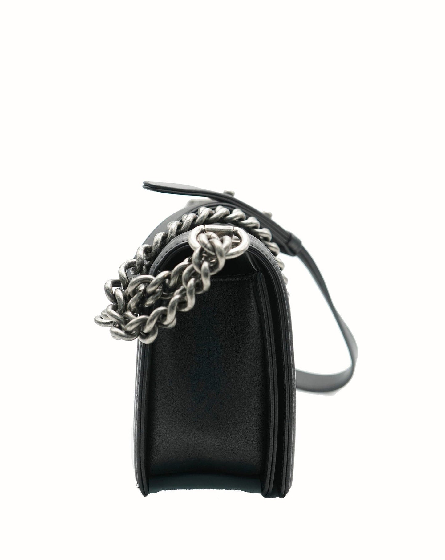 Chanel Black Medium Boy Bag Lambskin with RHW ALC1474