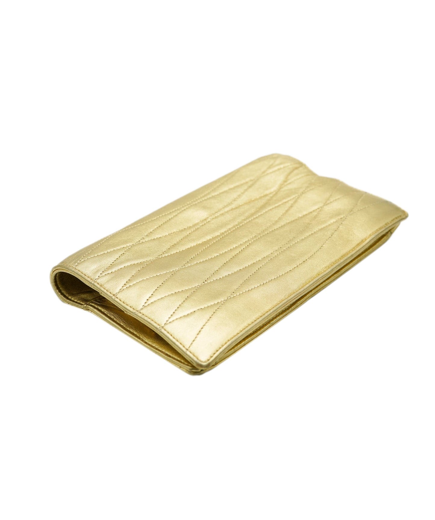 Chanel Metallic Gold Clutch ALC1282