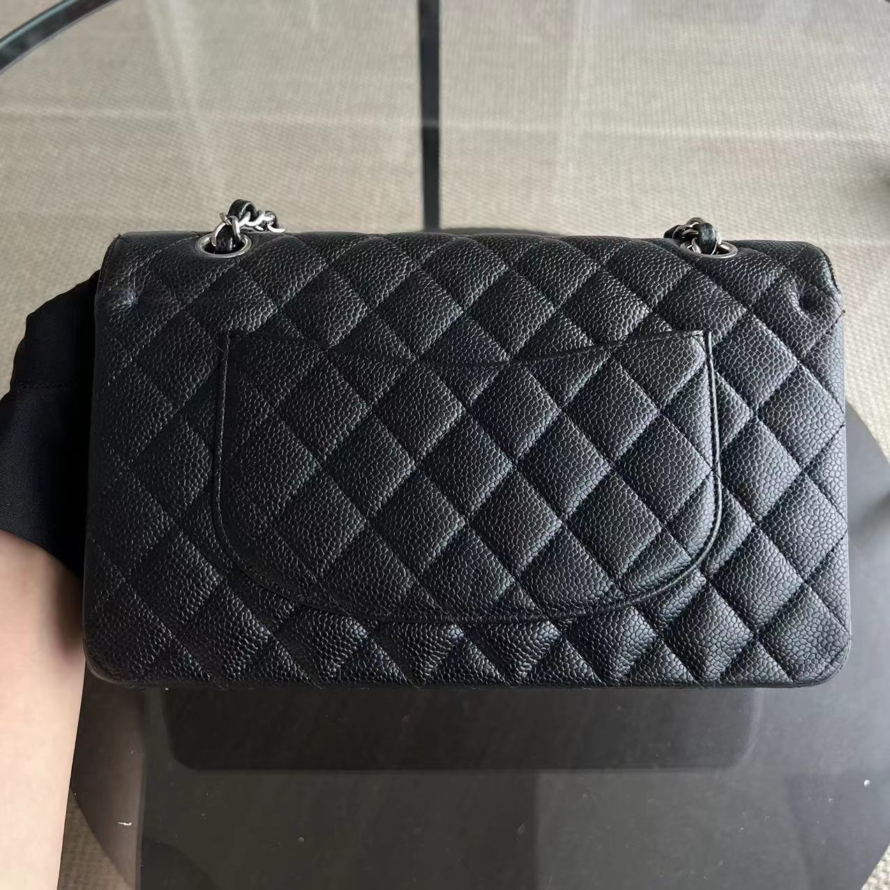 Chanel Classic Flap Medium - 25CM Caviar Quilted Calfskin Black SHW No 14