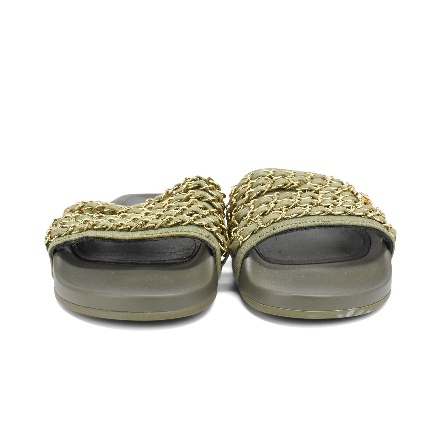 Chanel 'Chain' Slides - Women'S 36 Women Shoes