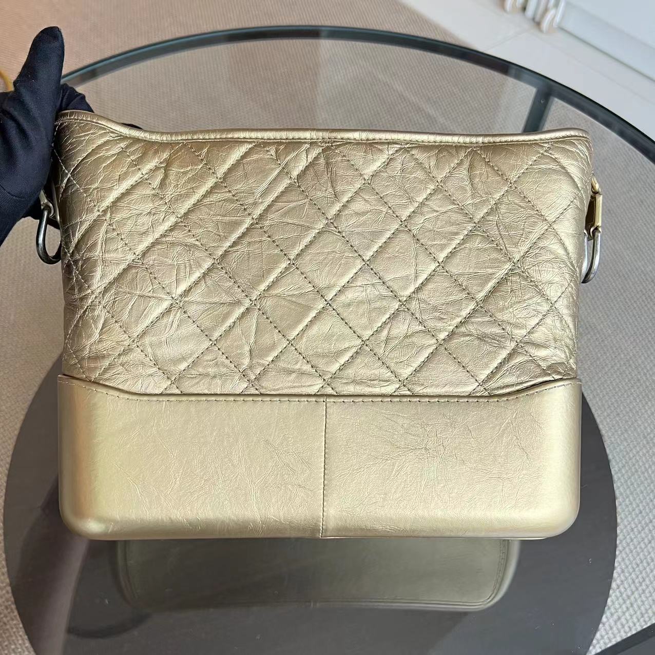 Chanel Gabrielle Hobo Medium 28CM Quilted Calfskin Gold GHW