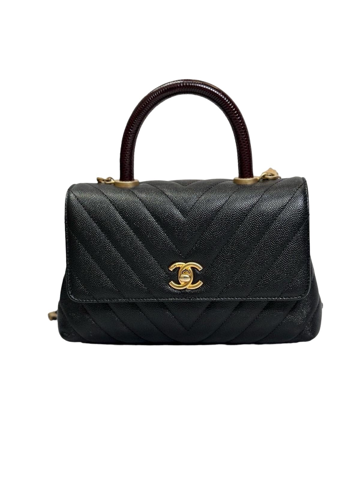 Chanel Coco Handle Small Caviar in Black