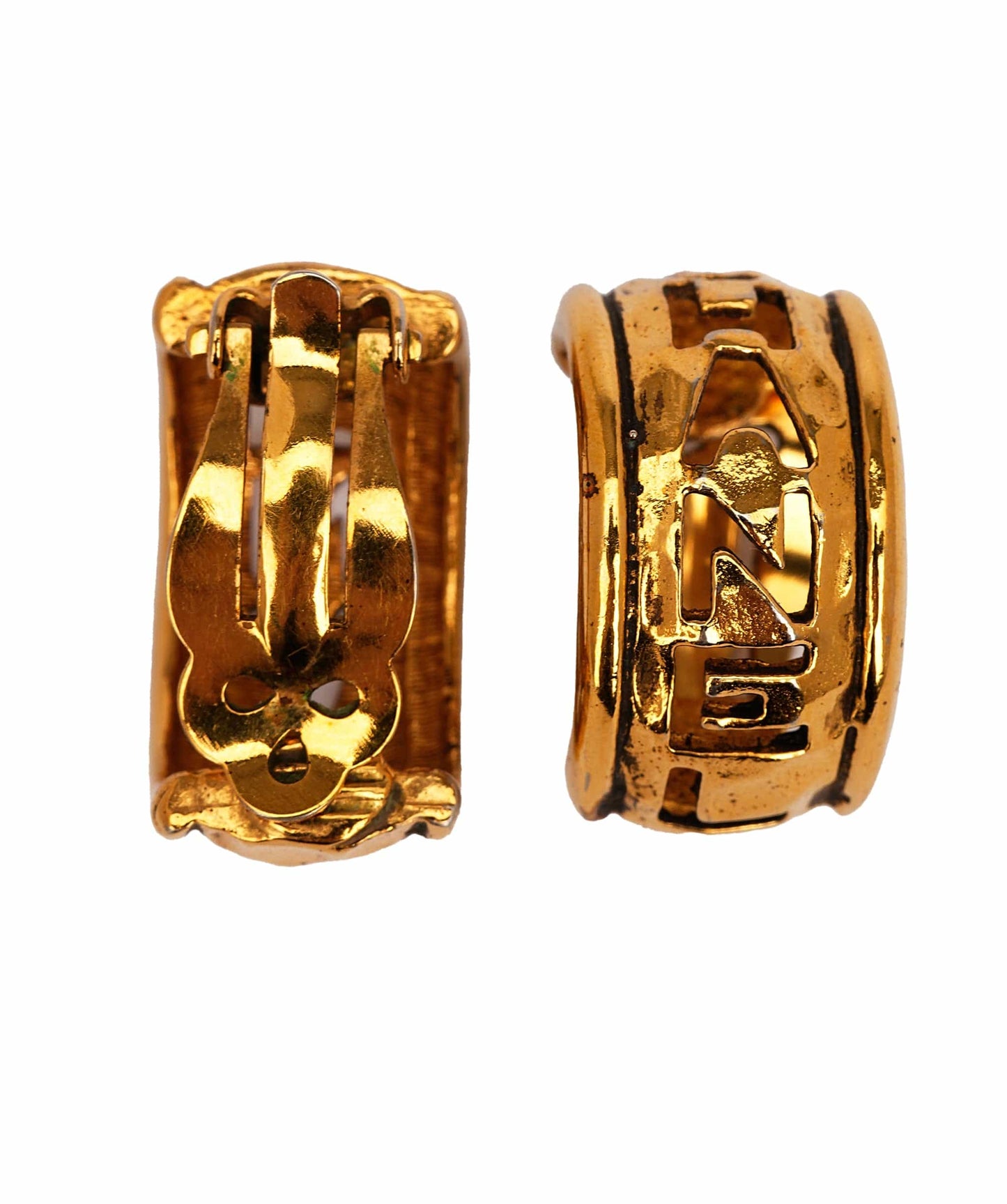 Chanel Logo Cutout Clip On Hoops AVC2037