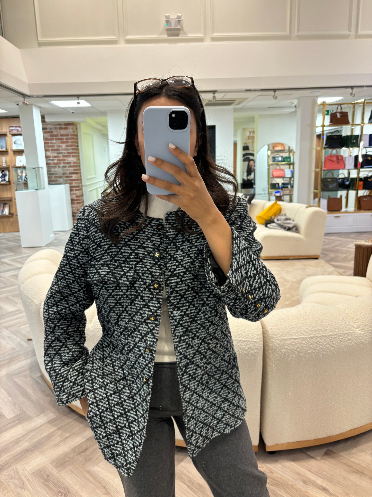 Chanel Super Rare Tweed Blue Blazer ALL0791