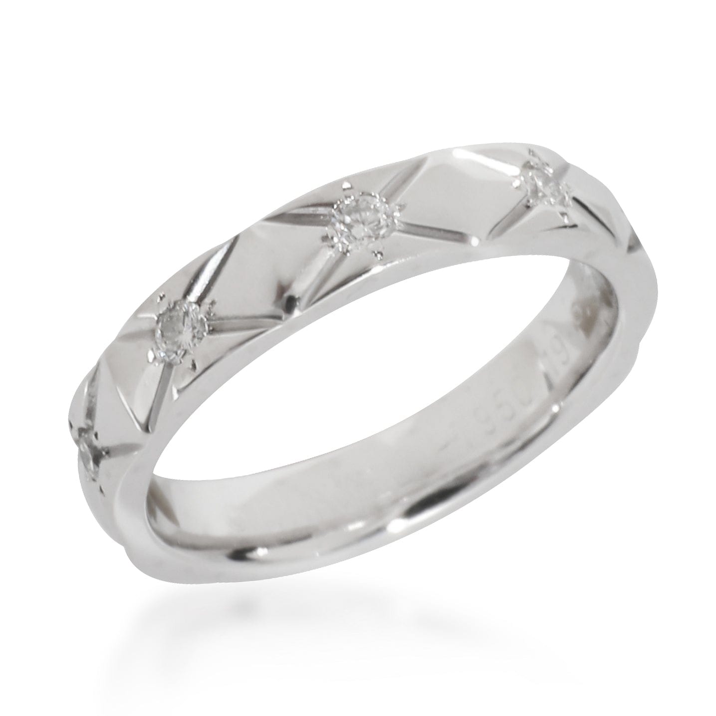 Chanel Matelasse Band in Platinum 0.25 CTW