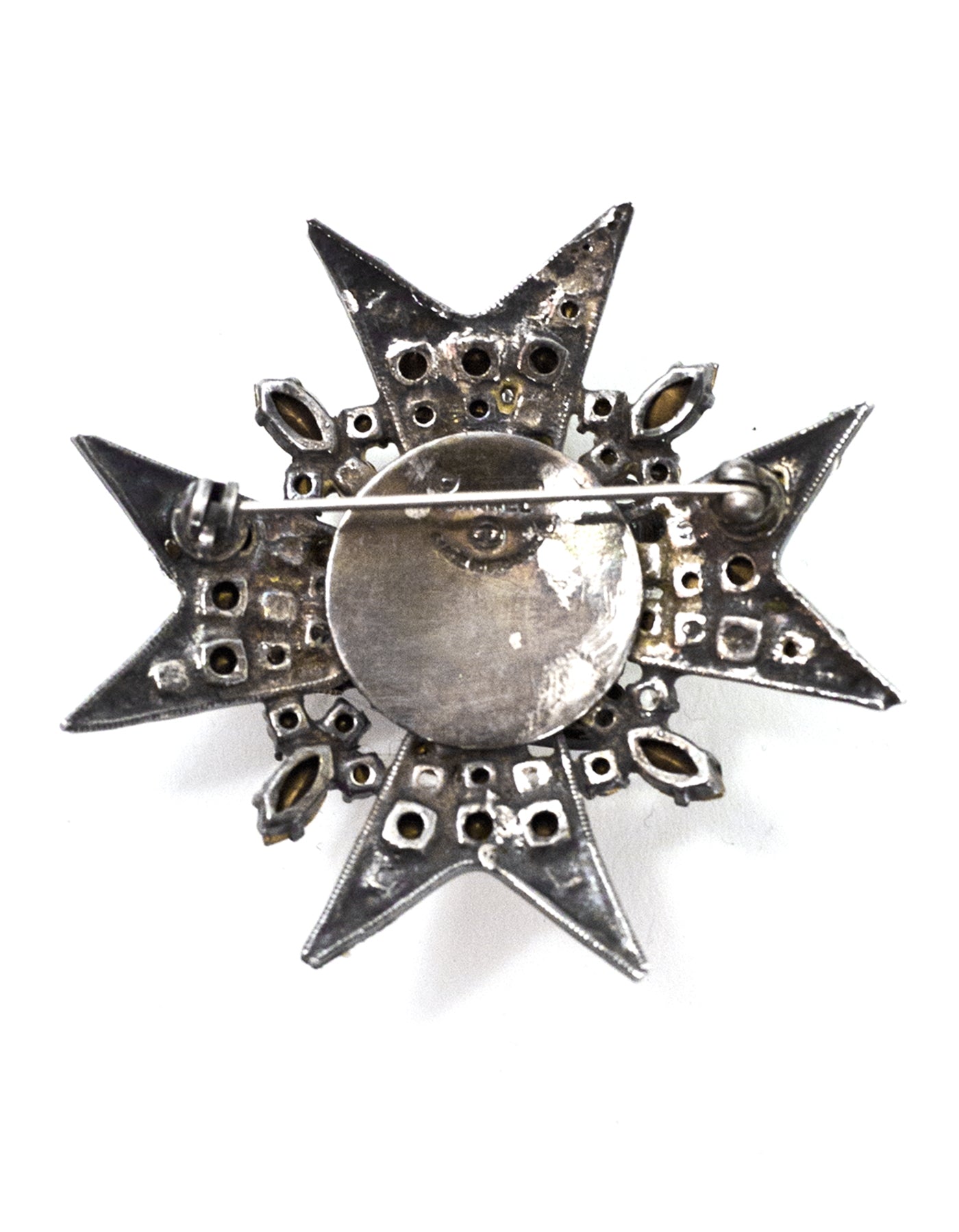 Chanel Rhinestone Star & Bird Brooch