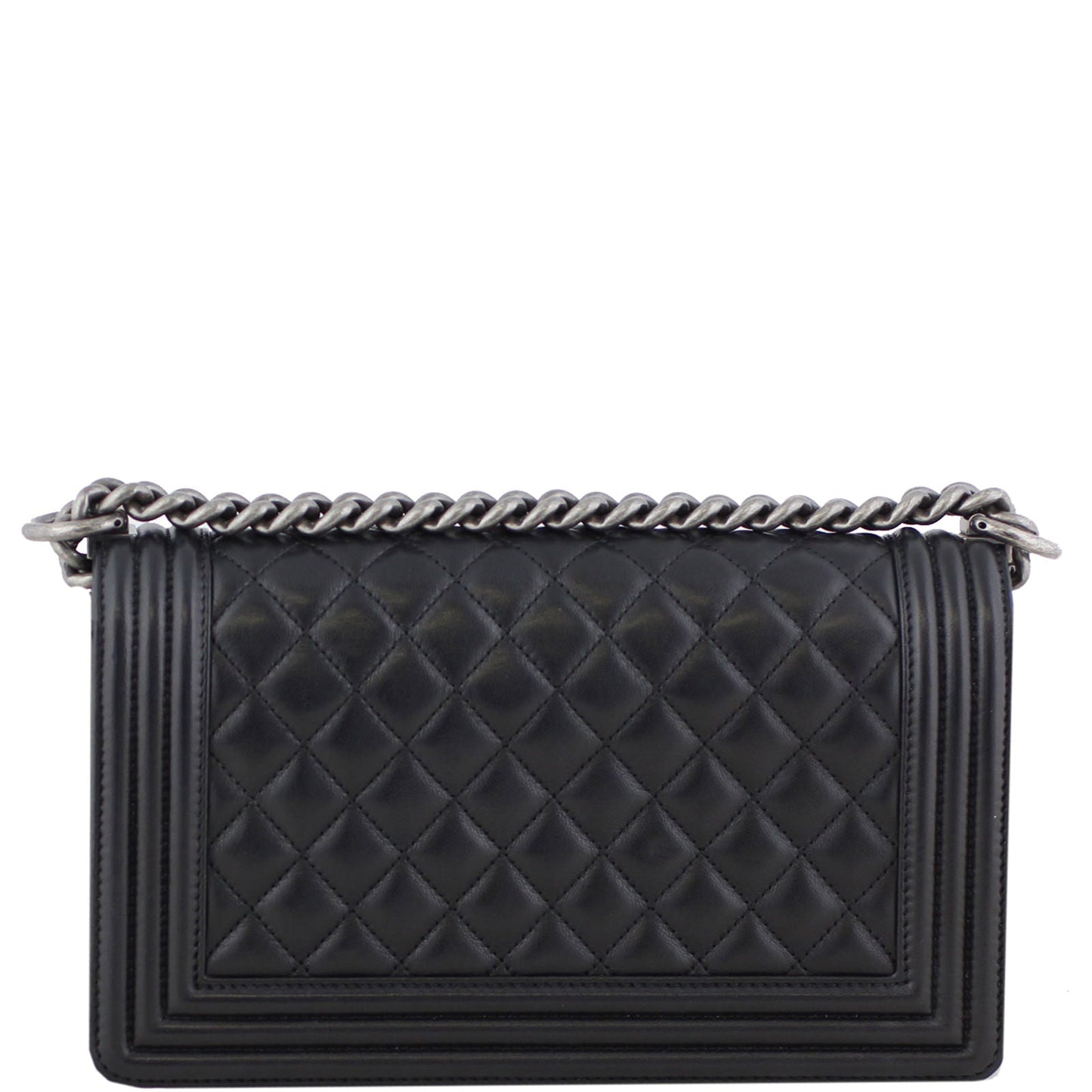 Chanel Boy Bag Old 24 Series Black Medium Handbag