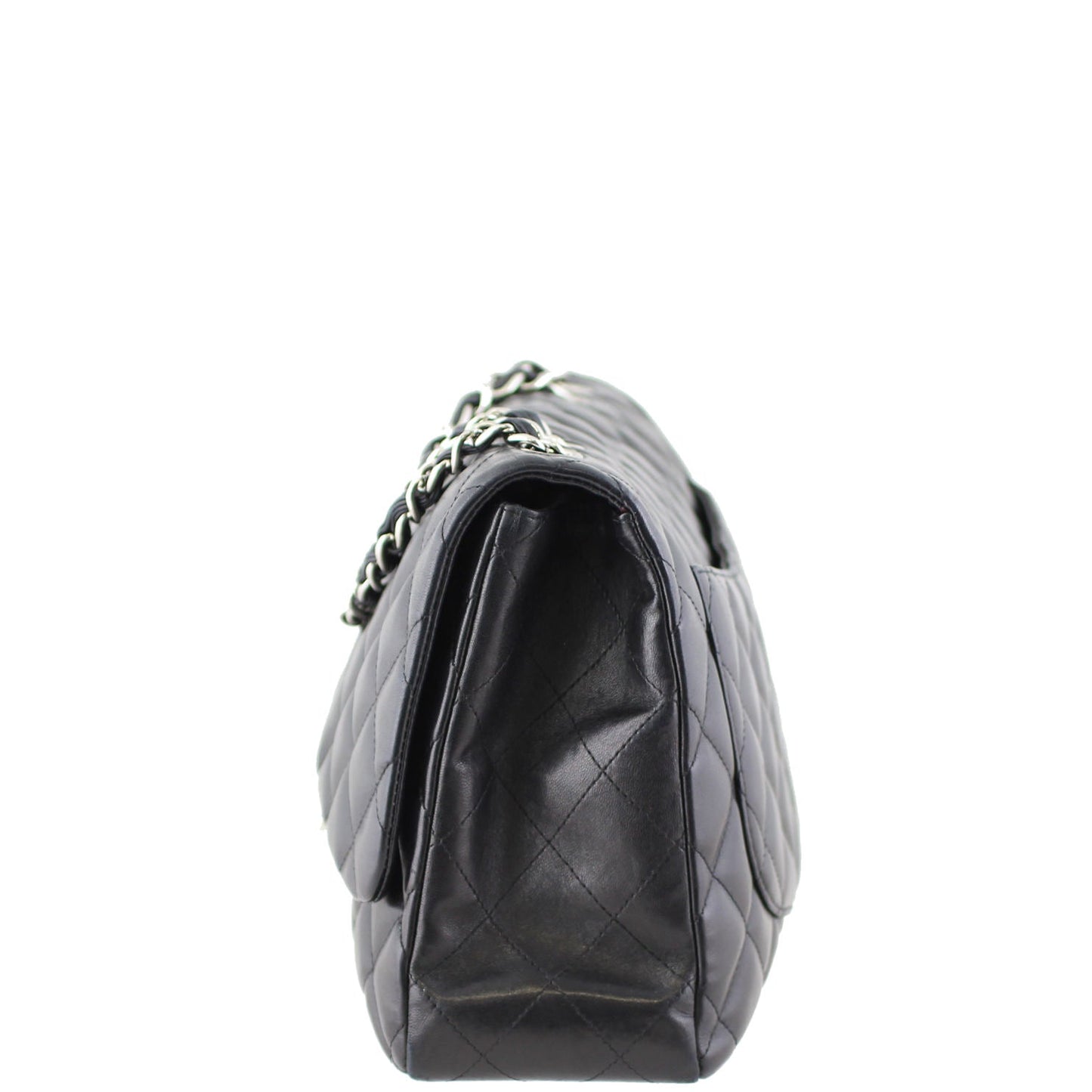 Chanel Classic Single Jumbo Lambskin 13 Series Handbag Black Flap