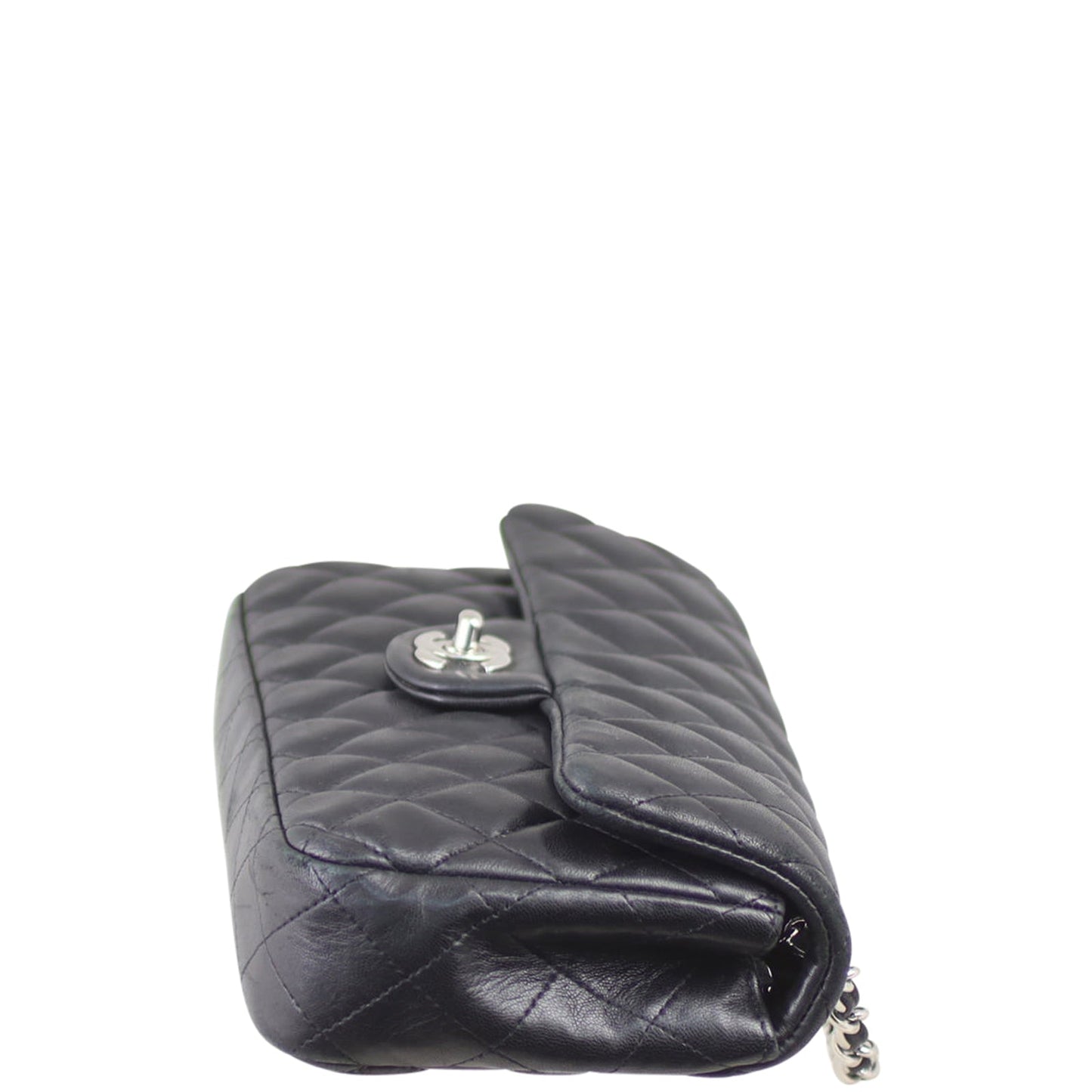 Chanel East West Bag Black Flap Handbag
