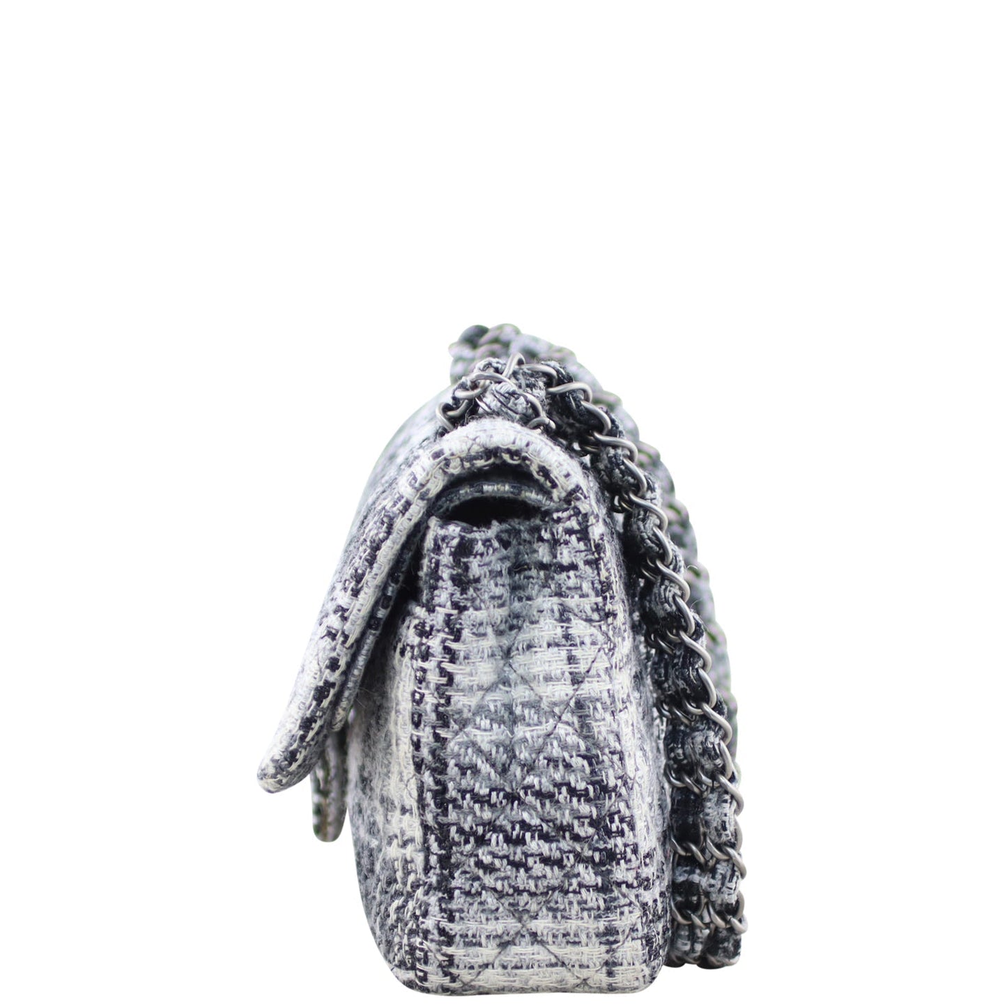 Chanel Tweed Double Handbag Medium Flap