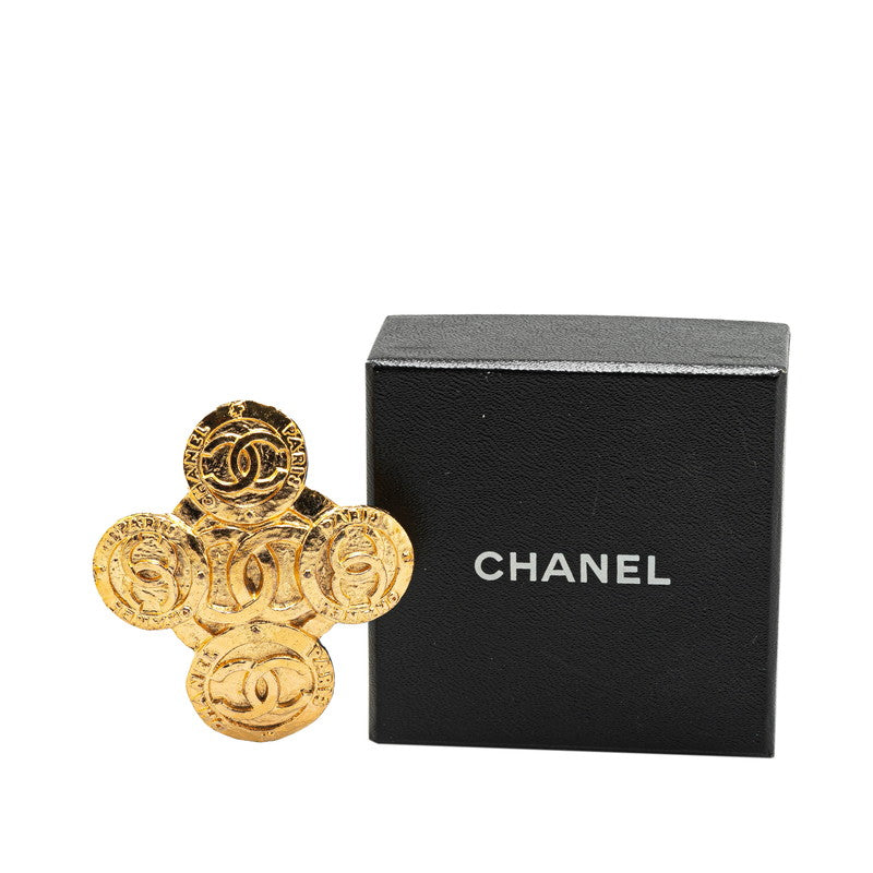 Chanel Gold Plated Coco Mark Brooch 28
