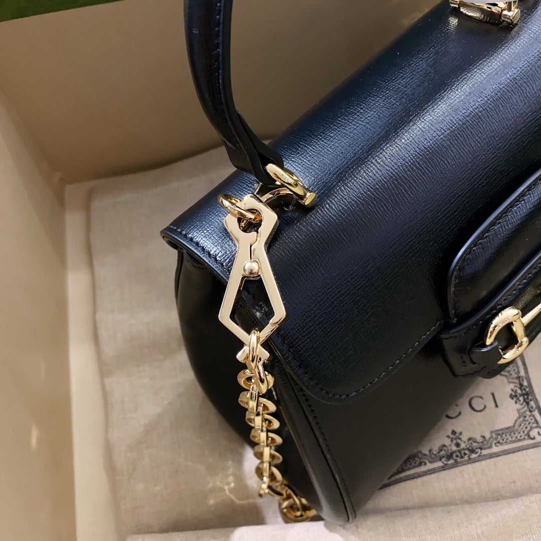 gg Horsebit , ’s 8.7in Black Mini Bag