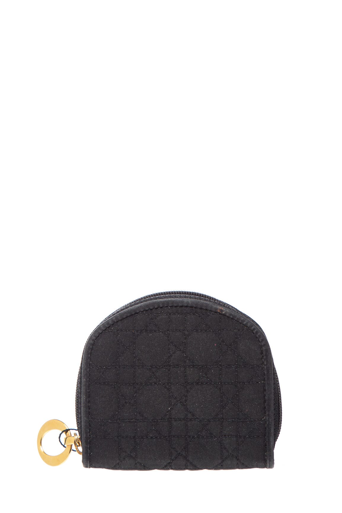 Dior Handbag Christian Coin Purse Pouch Quilted Black