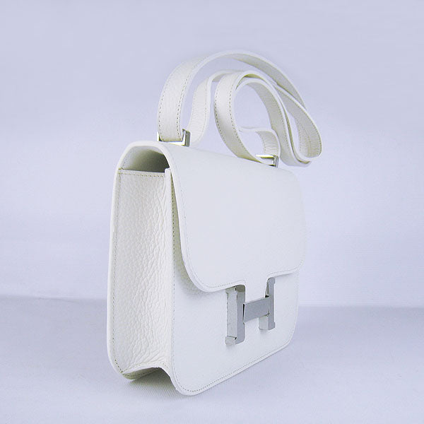 Hermes Luxury Constance Cowskin Bag H Leather White Travel Bag
