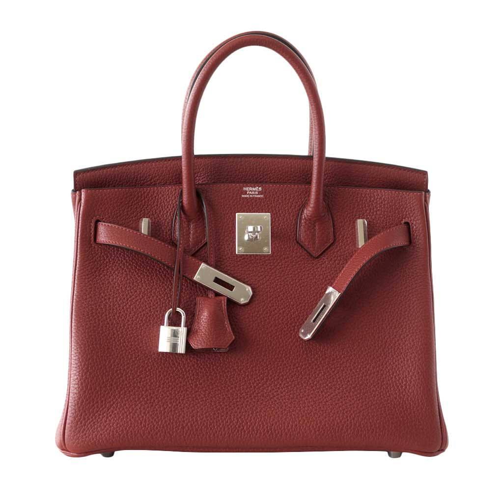 Hermes Birkin Rouge Togo Bag Travel Bag