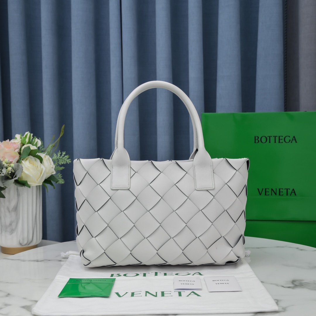 Top Quality Braided Maxi Cava Tote Bag White