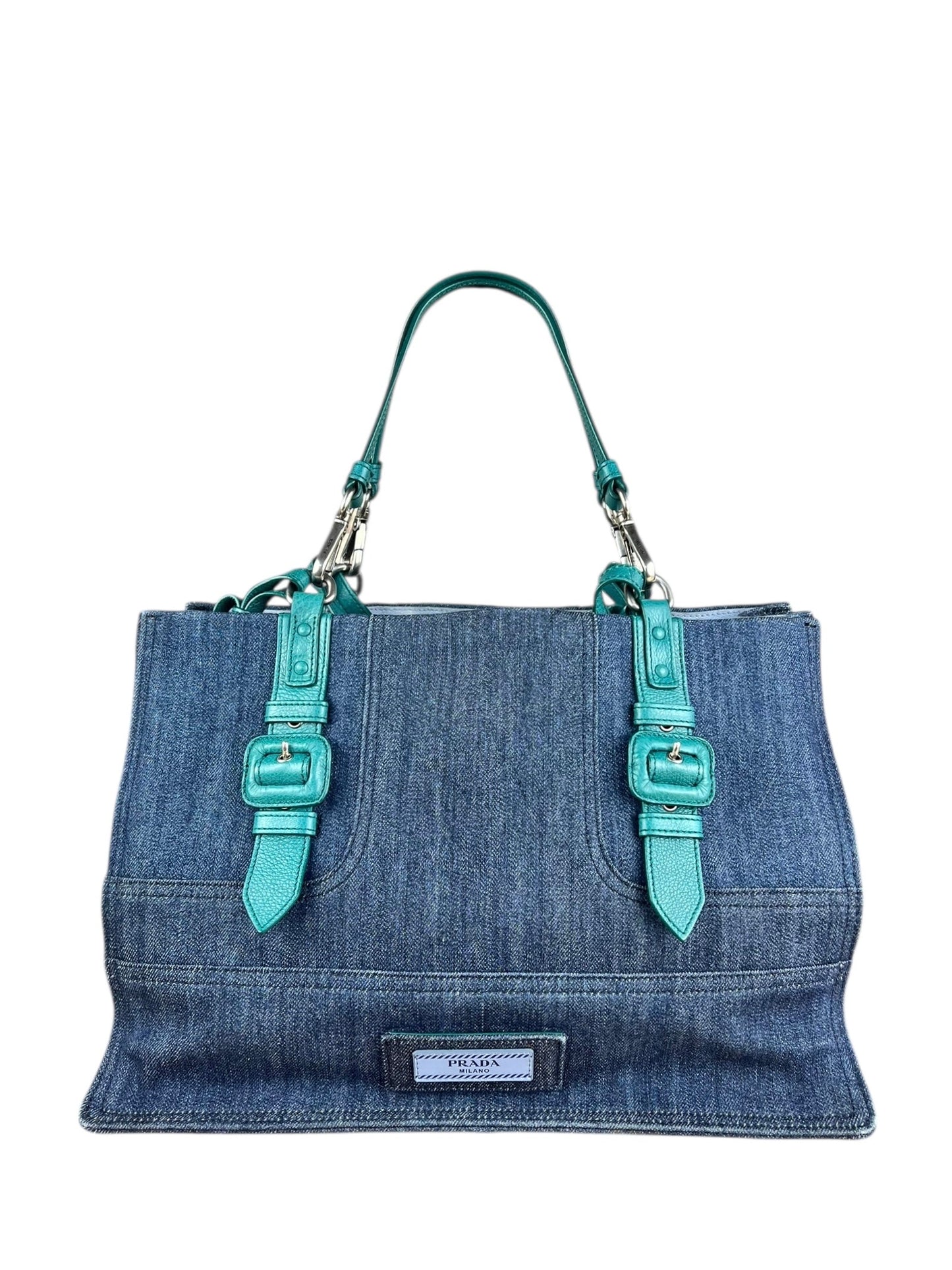 Prada Handbag Etiquette 2Way Tote Bag Denim