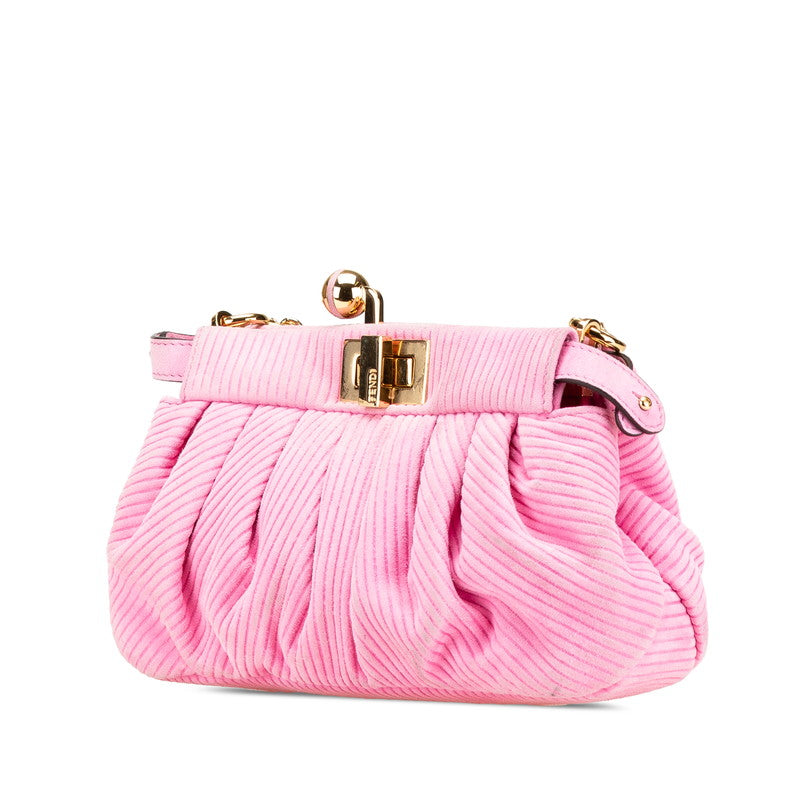 Fendi Peekaboo Click Shoulder Bag Suede