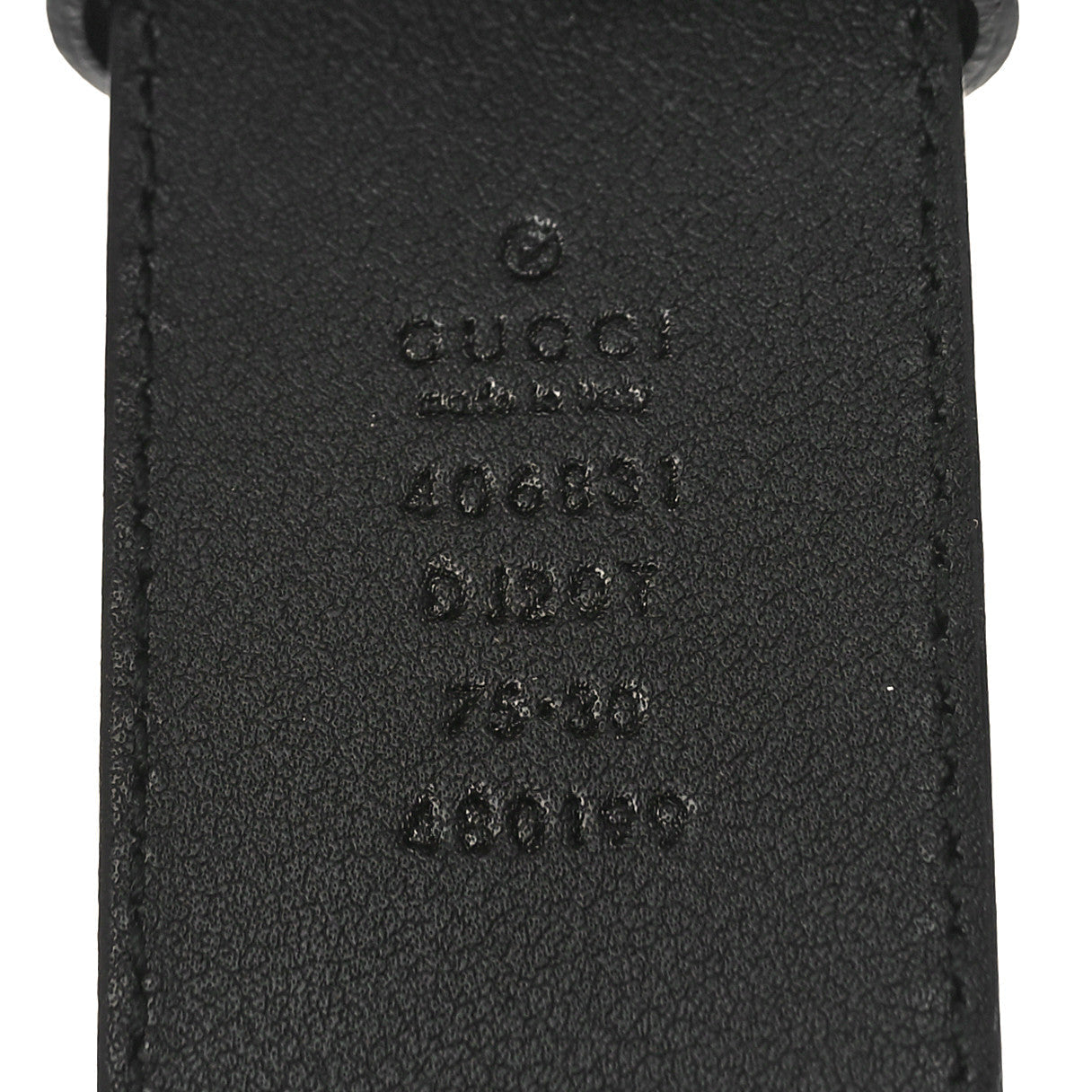 Gucci Textured Calfskin Double G 40mm Belt 75 30 Black