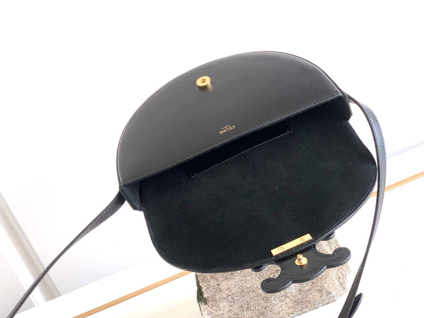 Top Quality Besatop Quality Cuir Triomphe Bag Black Travel Bag 9In23Cm 3229