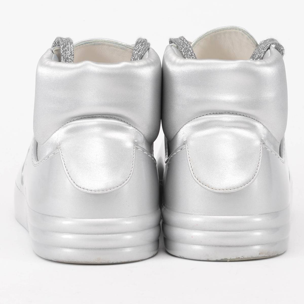 Chanel Silver High Top Sneakers 42 for Women