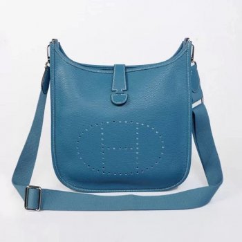 Hermes Luxury Evelyne Iii Crossbody Bag Pm Blue