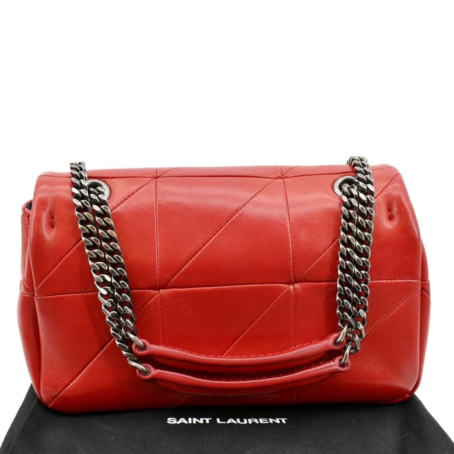YSL Saint Laurent Yves Jamie Shoulder Bag Leather Red