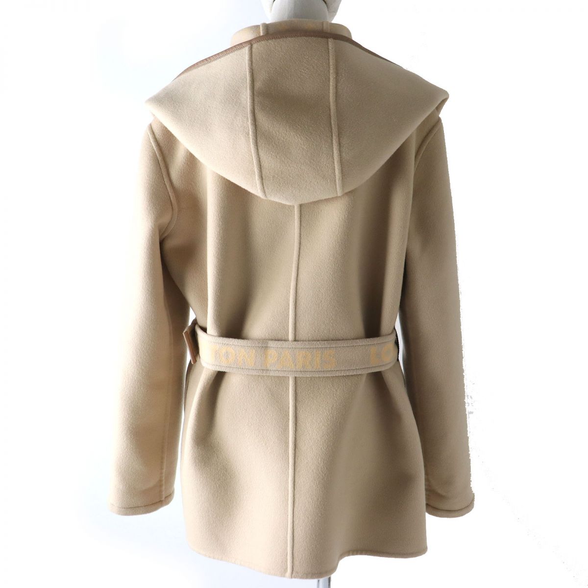 Louis Vuitton coat part sheepskin 38 Leather Wool Beige Apparel