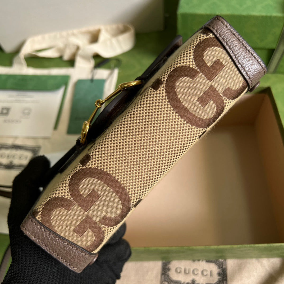 gg Horsebit , ’s 7.1in Brown Mini Bag