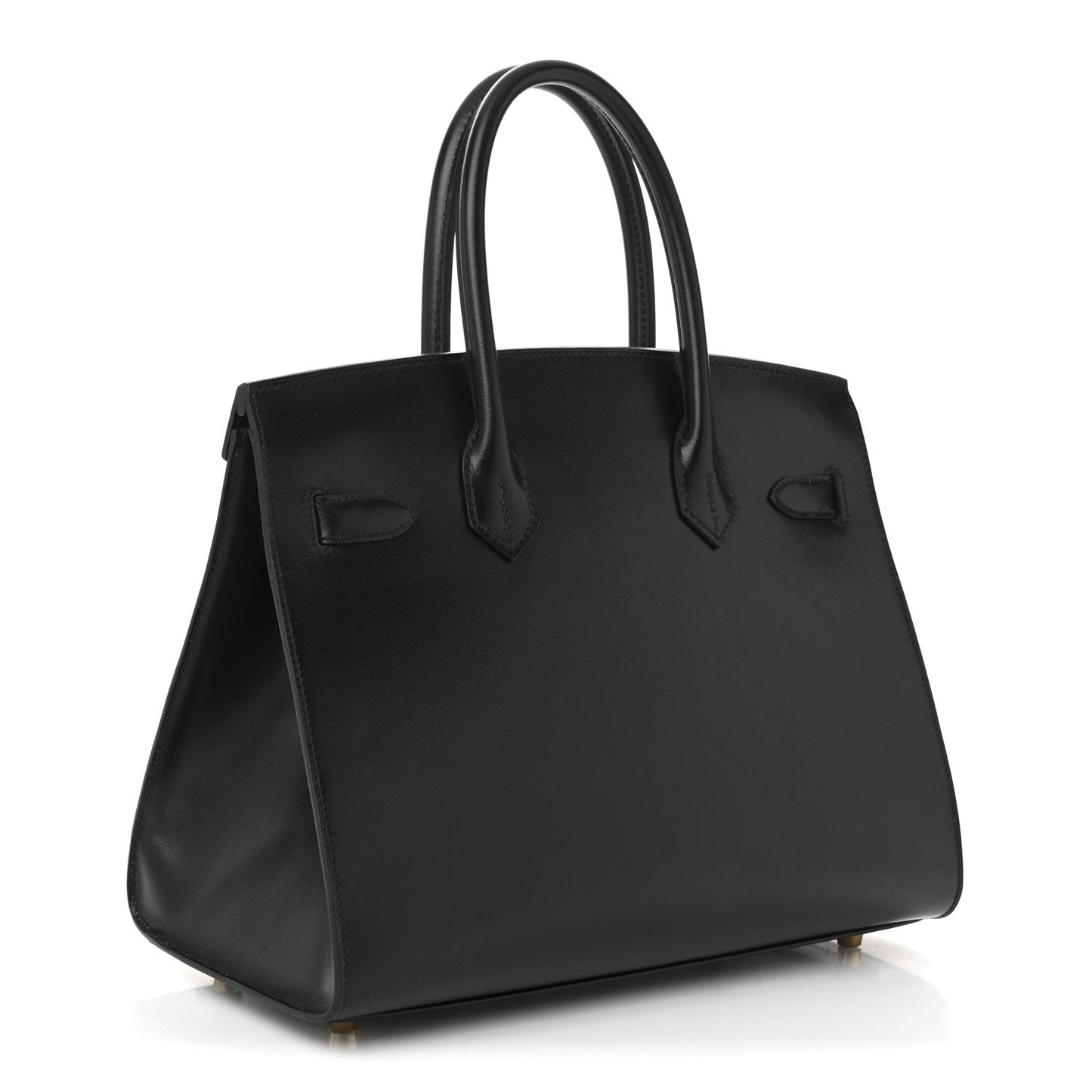 Hermes Box Birkin Sellier Handbag Black Travel Bag 30 Black 1769140