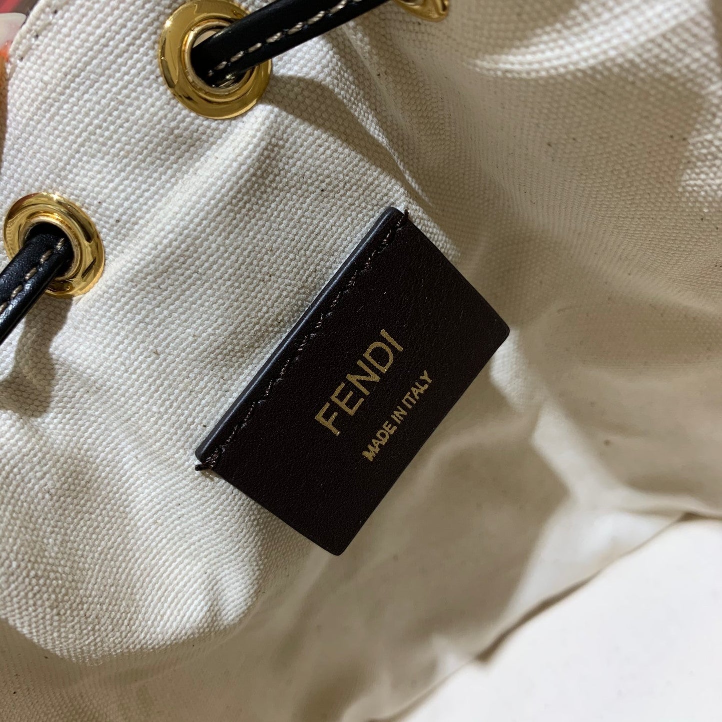 Fendi Mon Tresor Ff Canvas White Crossbody Bag
