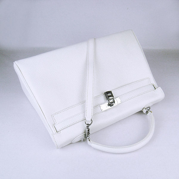 Hermes Luxury Kelly Cm Togo Handbag Leather White Travel Bag