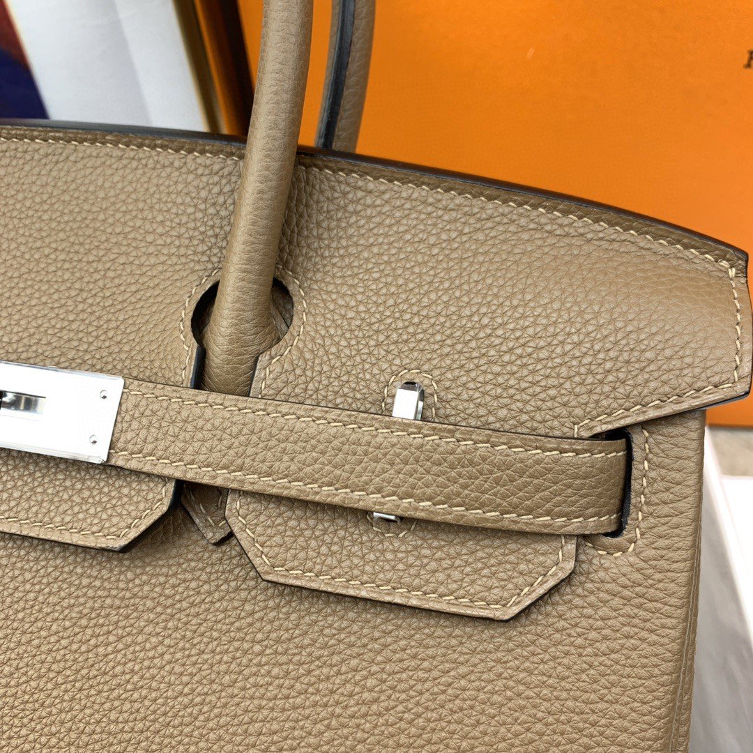 Top Quality Birkin Togo Etoupe Bag Sitop Travel Bag