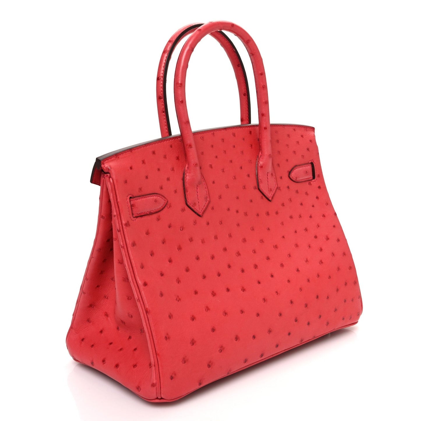 Hermes Ostrich Birkin Bougainvillea Handbag Travel Bag