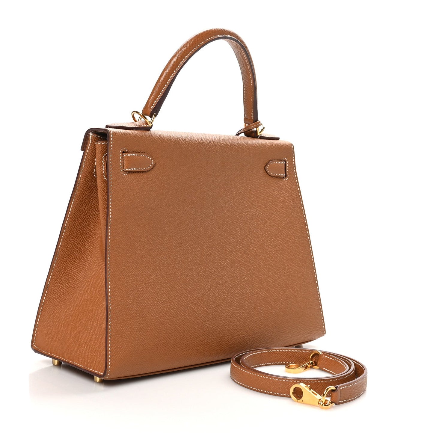 Hermes Epsom Kelly Sellier Handbag Gold Travel Bag 28 Gold 1744101