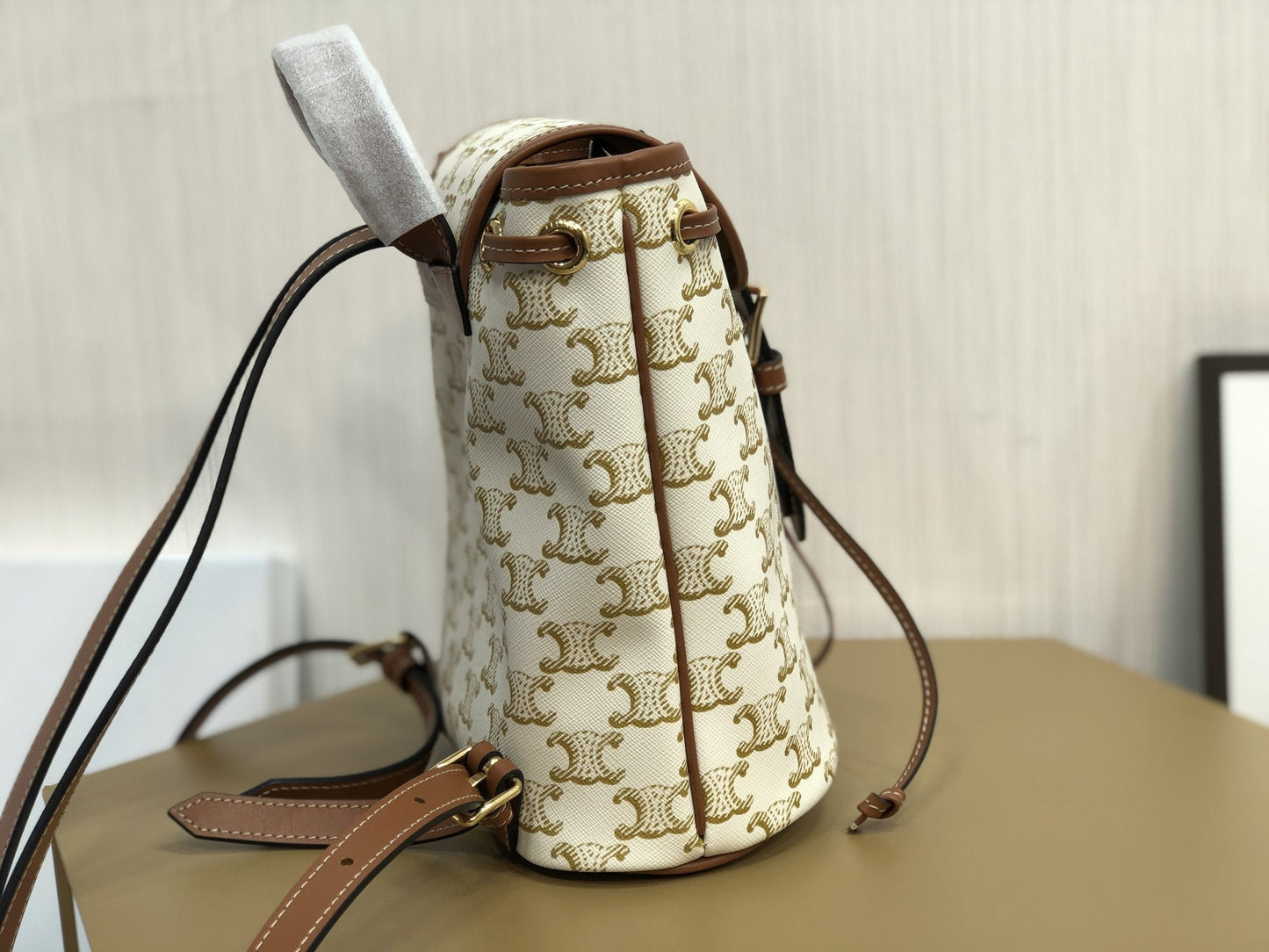 Top Quality Backpack Folco In Triomphe For Canvas White 197662Cas01Bc 2826