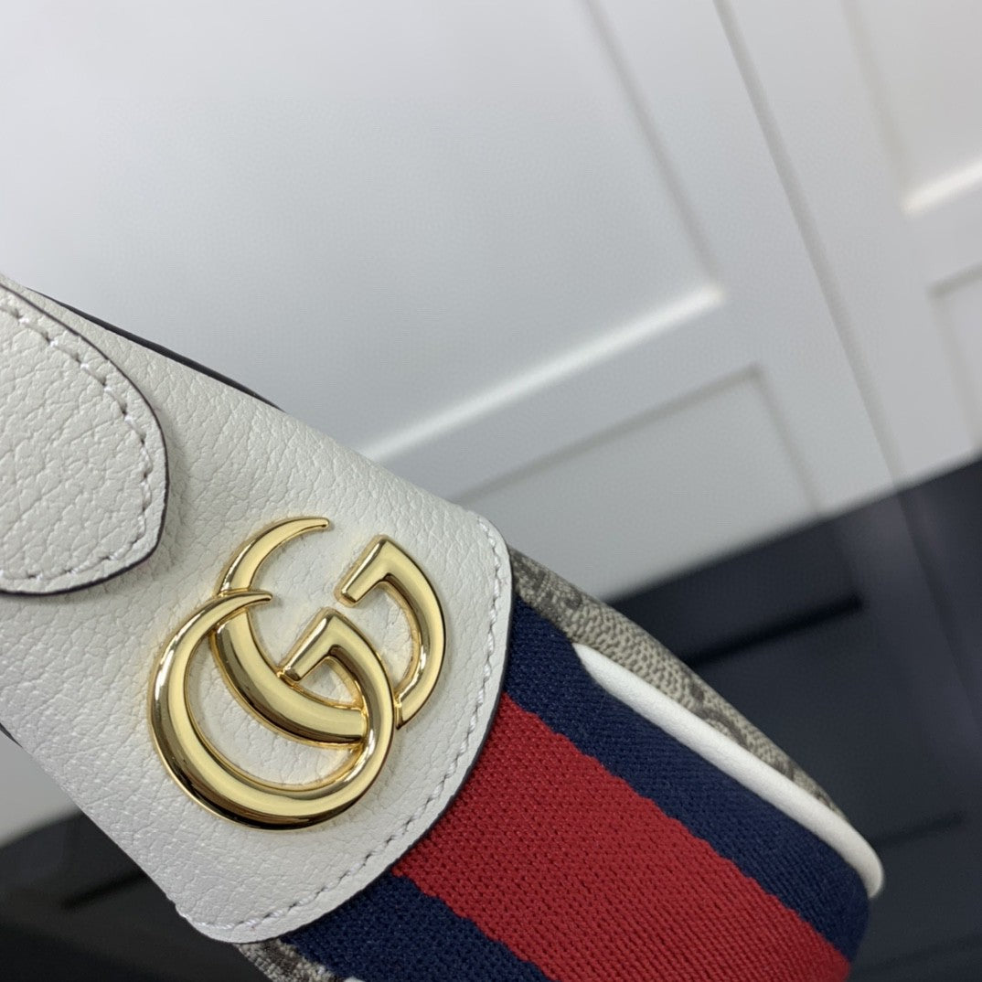 gg Ophidia gg Ebony gg Canvas Beige Mini Bag